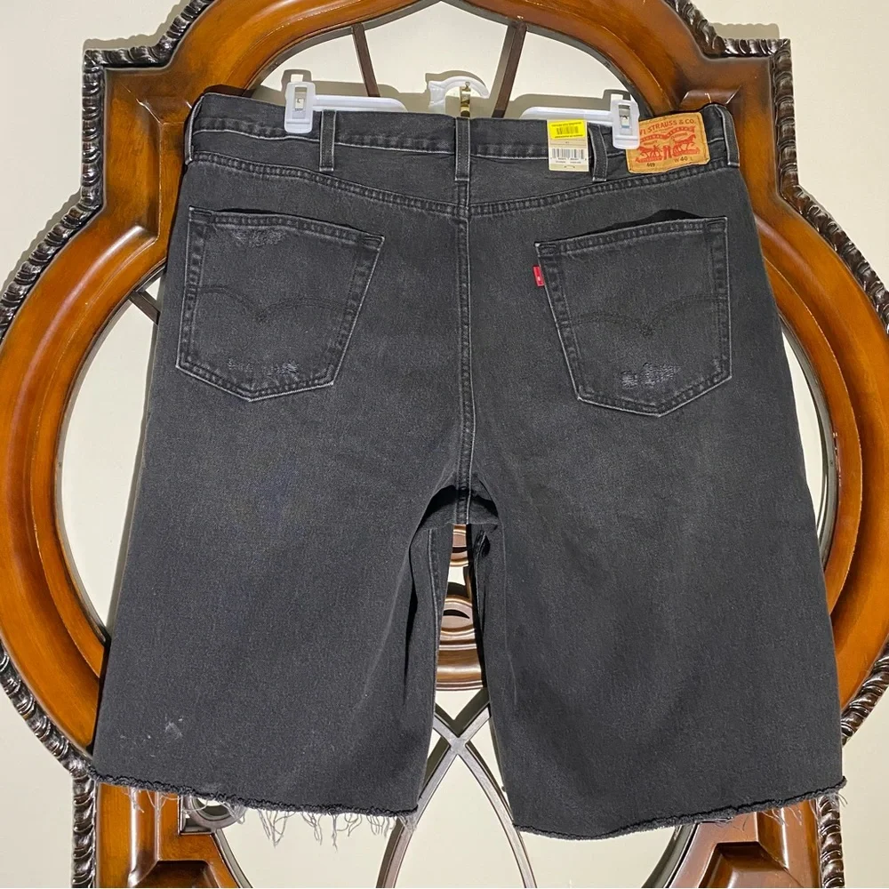 Levi's 469 Loose Fit Distressed Shorts